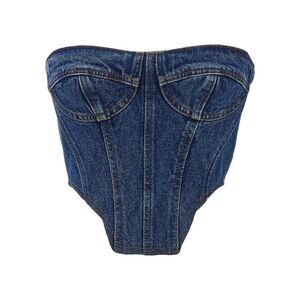 David Koma Women's Denim Bustier Top
